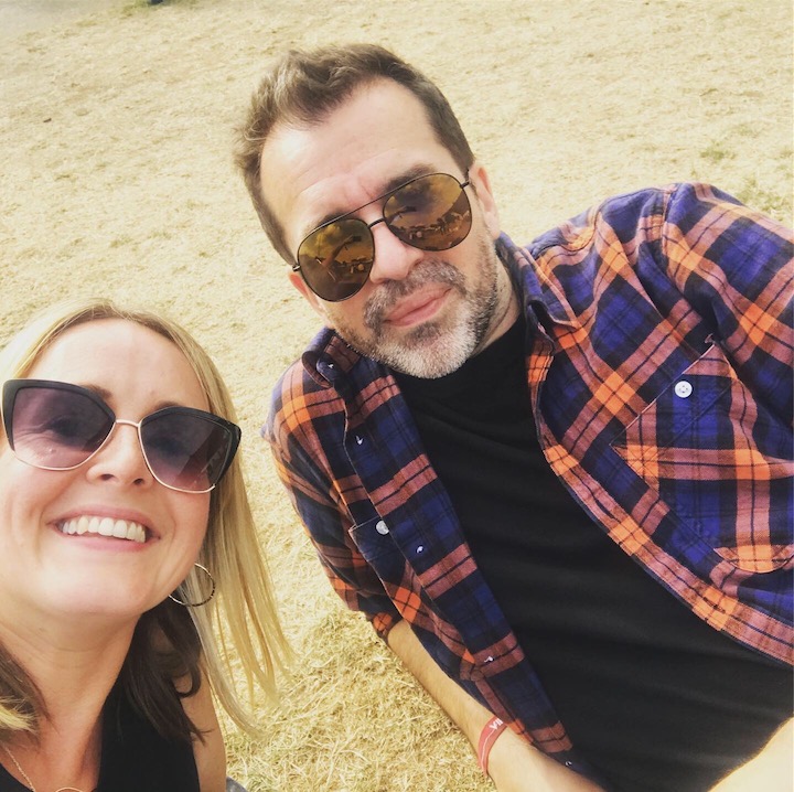 Me and my wife, Helen, lying on the grass in summer. 