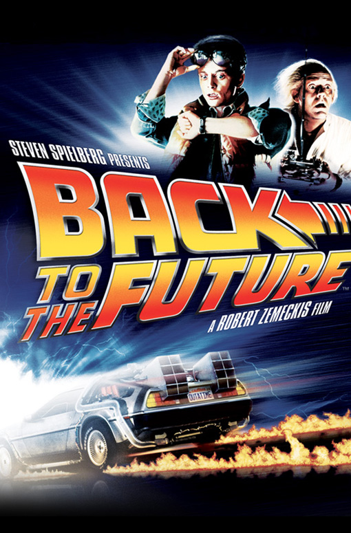 Graphic of promotional image for the Back to the Future film